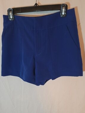 High-Waist Stretch Shorts in Royal Blue